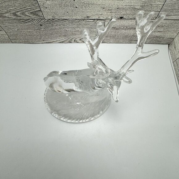 Vtg Crystal Deer Buck Stag Figurine Cristal d'Arques 90's Hunter Cottage - Picture 10 of 14